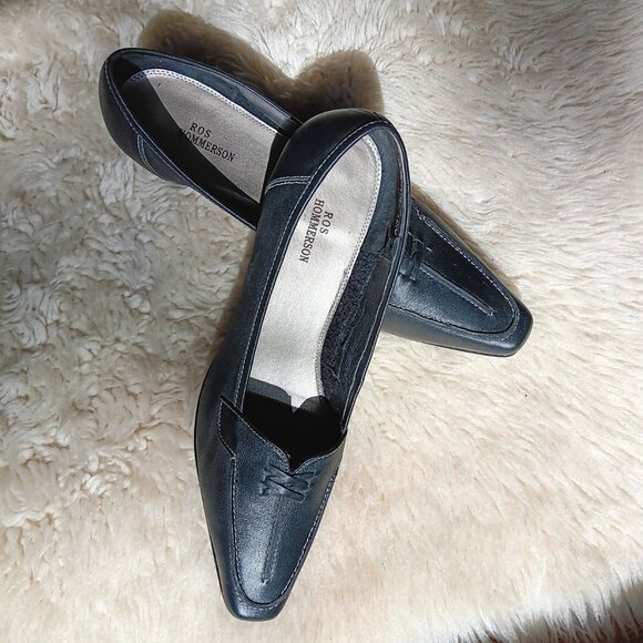 RARE FIND! ROS Hommerson Black Genuine Leather PUMPS - Very Good Condition! - Picture 5 of 5